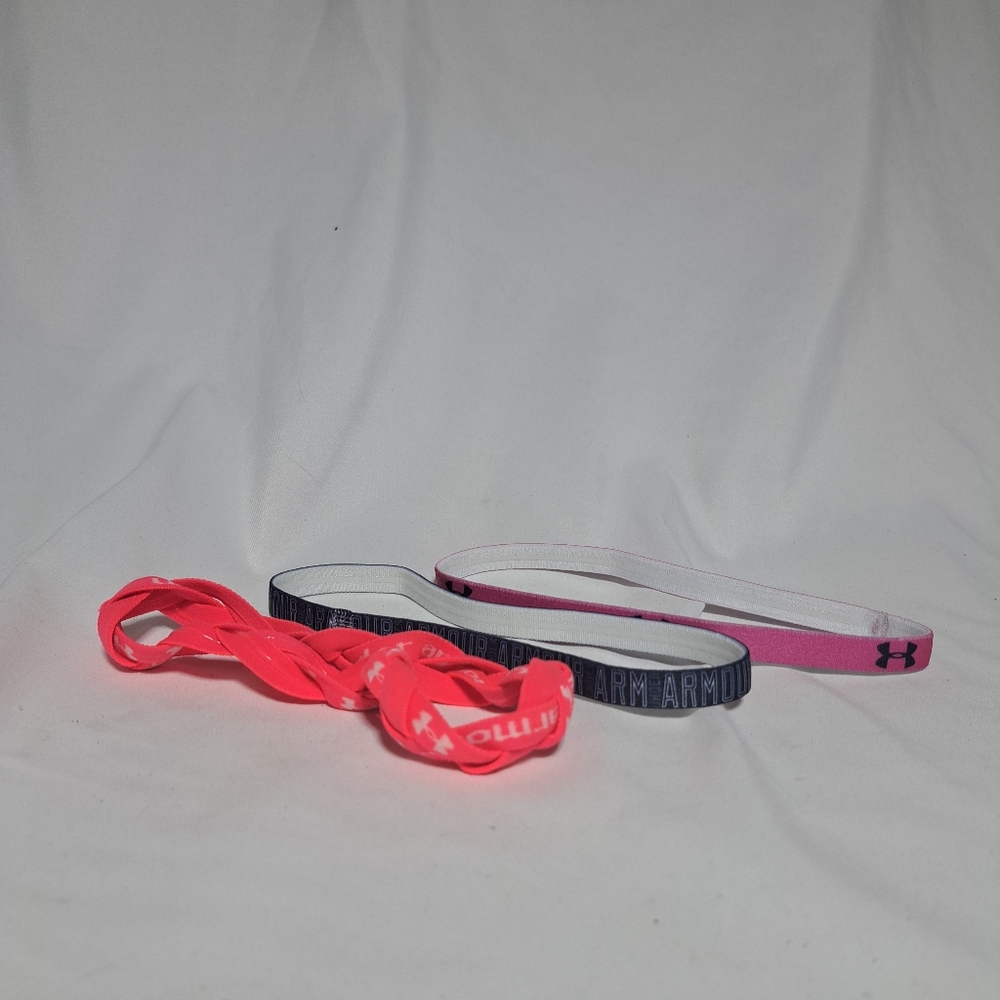 Set‎ Of 3 Womens Under Armour Non Slip Grip Headbands For Athletic Wear
